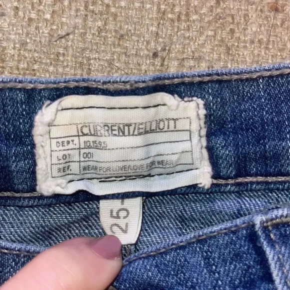 Current/Elliot The Cuffed Skinny Envy Jeans - size 25 - N - Picture 4 of 6